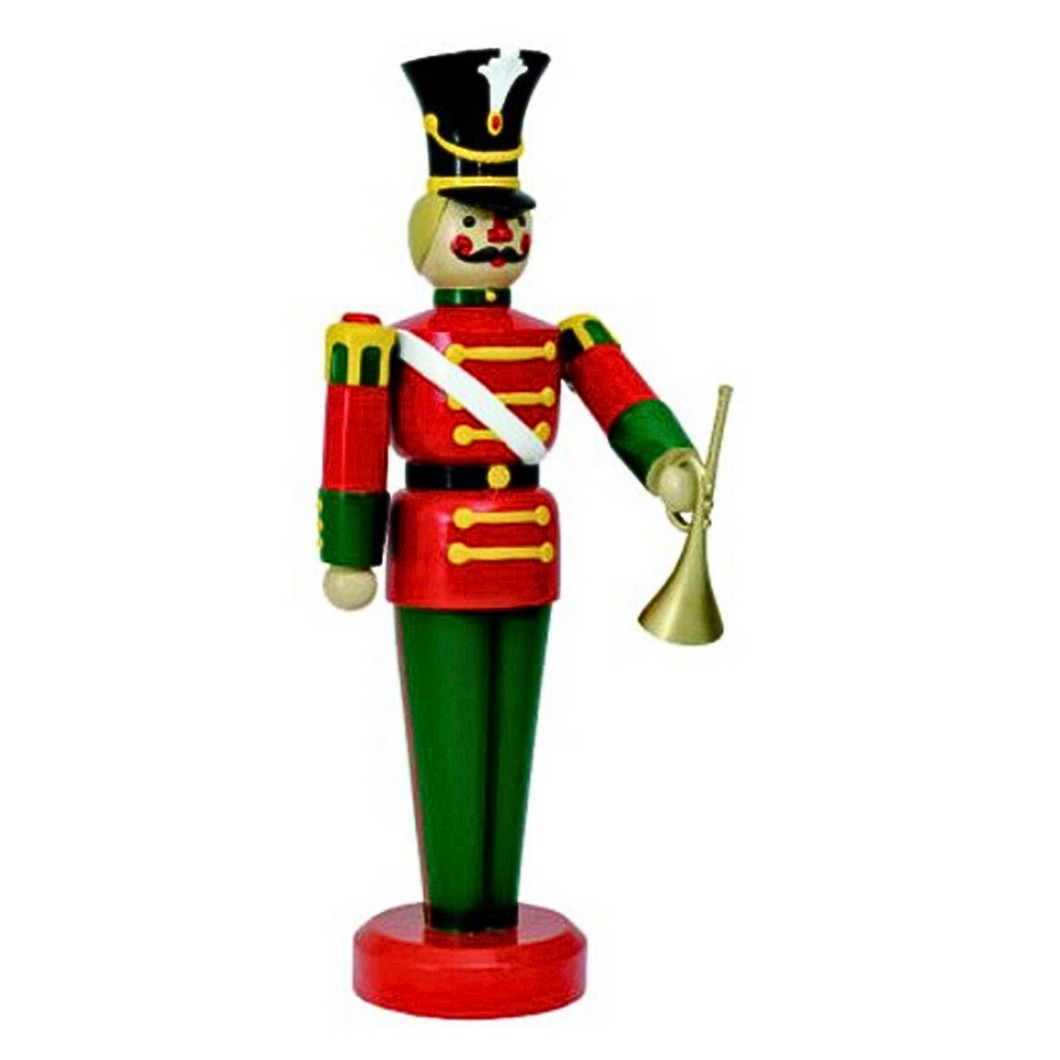 Red and Green Toy Soldier with Gold Trumpet