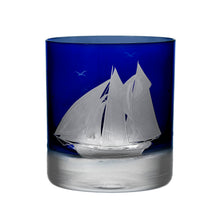 Load image into Gallery viewer, Golden Age Of Yachting Double Old Fashioned Glass By Artel
