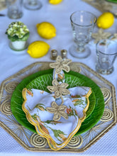 Load image into Gallery viewer, Vintage D. Porthault Yellow Rose Bud Scallop Napkins - Set of 8
