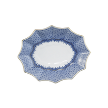 Load image into Gallery viewer, Blue Lace Fluted Tray by Mottahedeh
