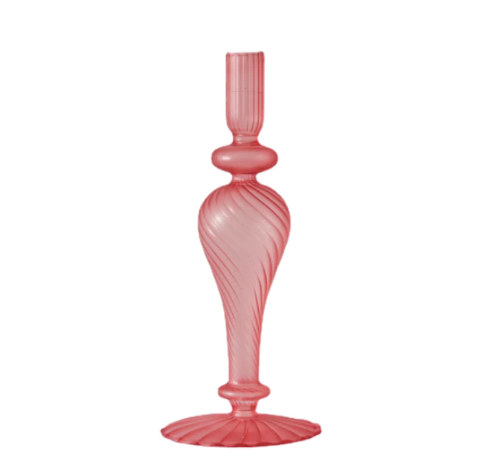 Colorful Glass Candlestick Holder