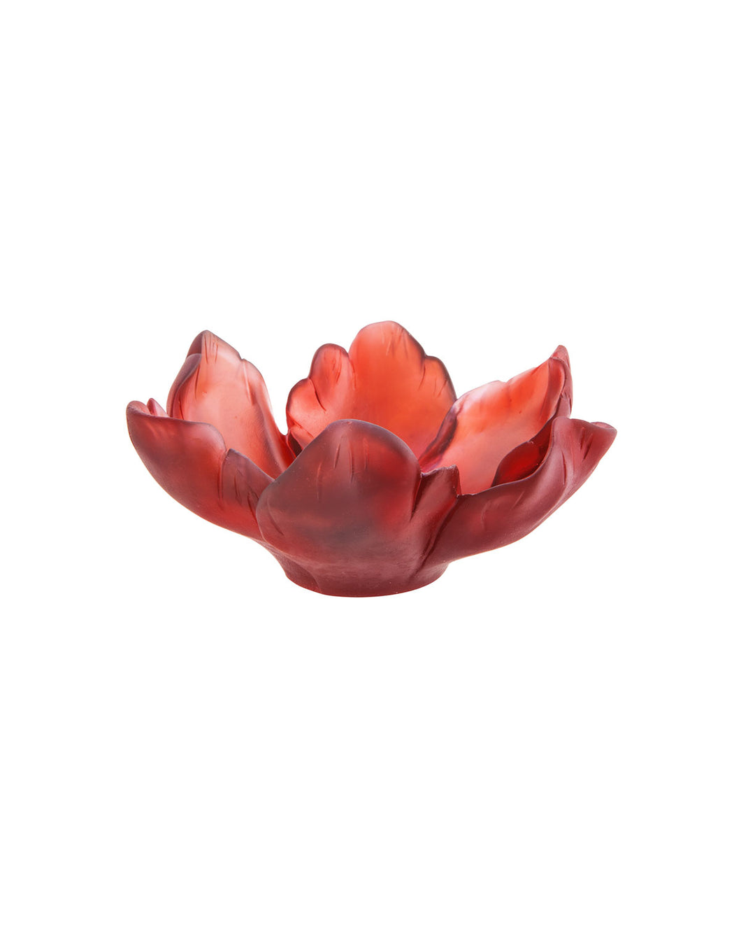 Red Tulip Bowl By Daum