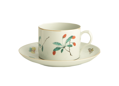 Famille Verte Large cup and Saucer