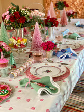 Load image into Gallery viewer, D. Porthault Pink Coeurs Tablecloth
