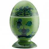 Oriente Italiano Large Malachite Covered Egg by Ginori 1735