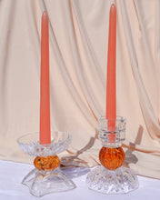 Load image into Gallery viewer, Set of Two Reversible Orange Candlesticks By Opaline Atelier
