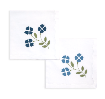 Matisse Floral Linen Napkins by Elizabeth Lake - Set of 2