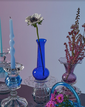Load image into Gallery viewer, Tall Blue Candle Holder By Opaline Atelier
