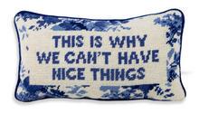 Load image into Gallery viewer, Nice Things Needlepoint Pillow

