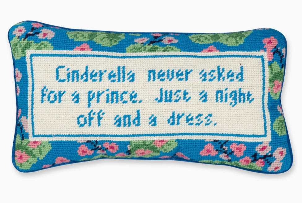 Cinderella Needlepoint Pillow