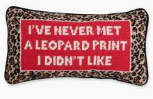 Load image into Gallery viewer, Leopard Print Needlepoint Pillow
