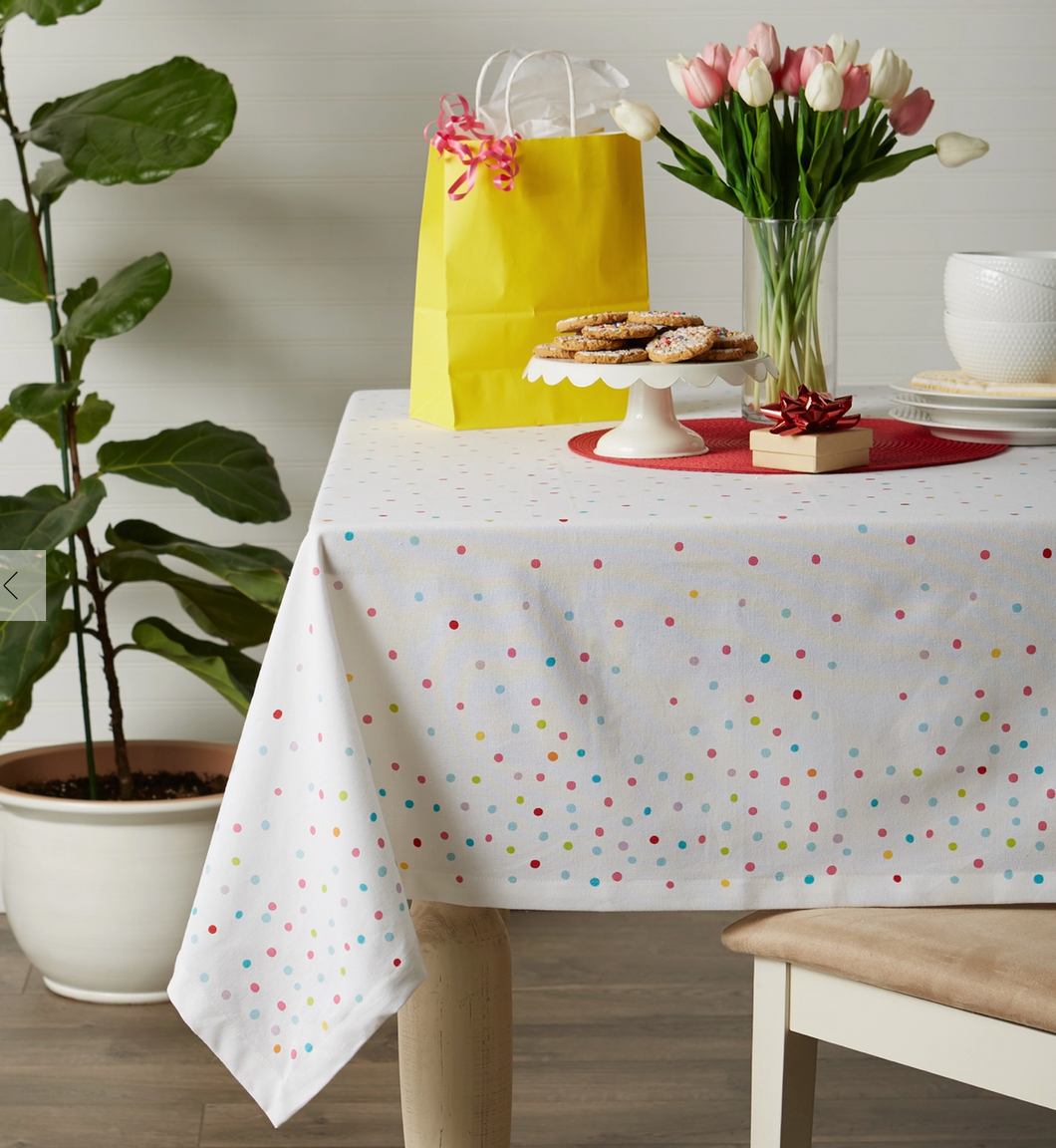 Confetti Toss Printed Tablecloth