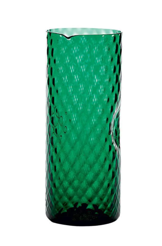 Green Glass Carafe Veneziano by Zafferano