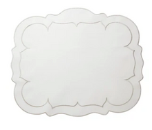 Load image into Gallery viewer, Scalloped Linen Placemats with Coating - Set of 2
