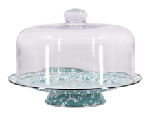 Load image into Gallery viewer, Spatterware Enamel Cake Stand and Dome
