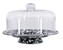 Load image into Gallery viewer, Spatterware Enamel Cake Stand and Dome
