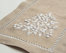 Load image into Gallery viewer, Jardin Estate Hand-Embroidered French Knot Italian Linen Placemat
