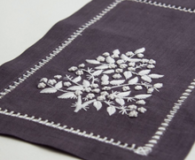 Load image into Gallery viewer, Jardin Estate Hand-Embroidered French Knot Italian Linen Placemat
