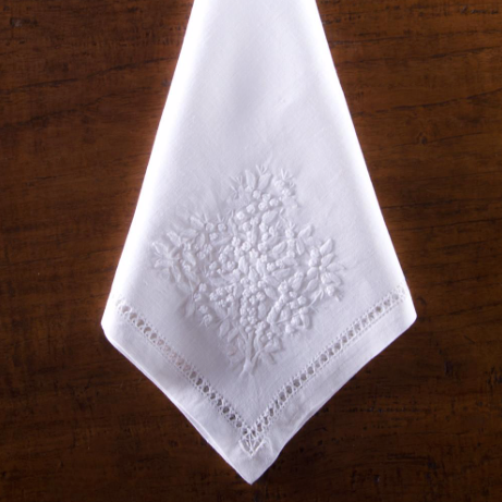 Jardin Estate Hand-Embroidered French Knot Italian Linen Napkins