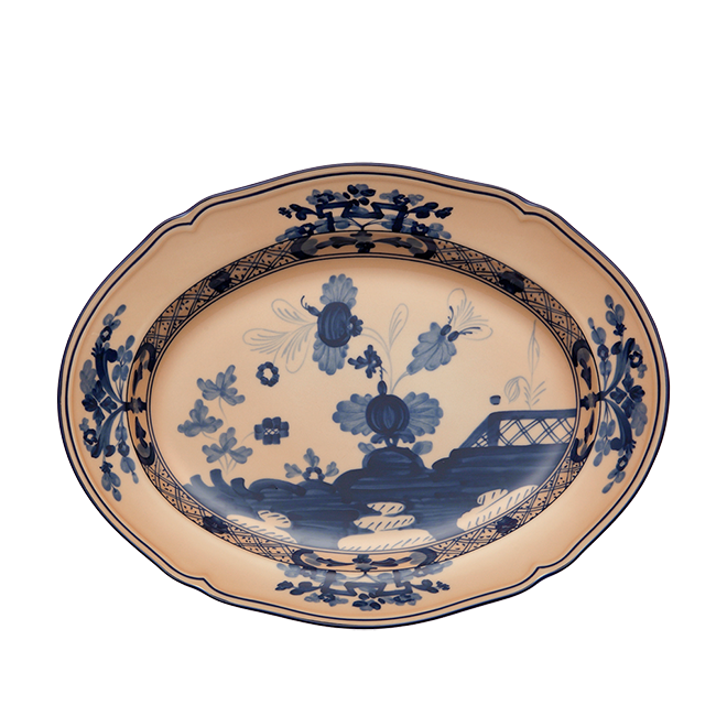 Ginori 1735 Oriente Italiano Cipria Oval Flat Platter