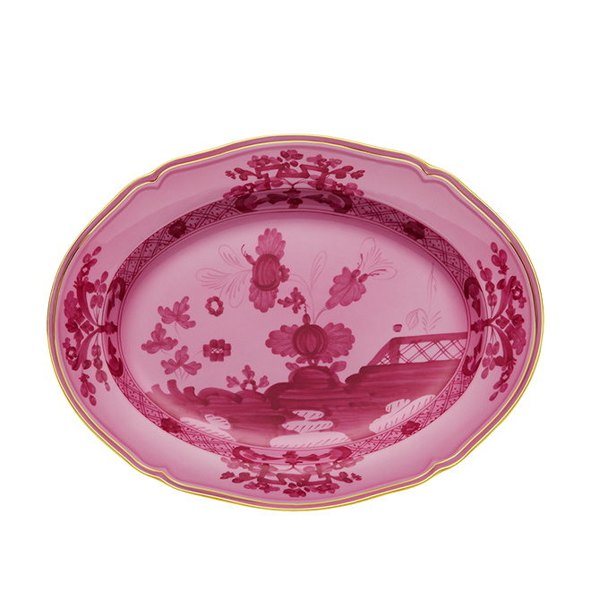 Ginori 1735 Oriente Italiano Porpora Oval Flat Platter
