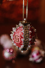 Load image into Gallery viewer, Vintage Push Pin Assorted Pink and Red Ornaments- Set of 11
