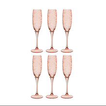 Load image into Gallery viewer, Narcissus Wine Flute in Salmon by Artel

