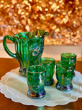 Load image into Gallery viewer, Dahlia Glass Pitcher and Four Glasses

