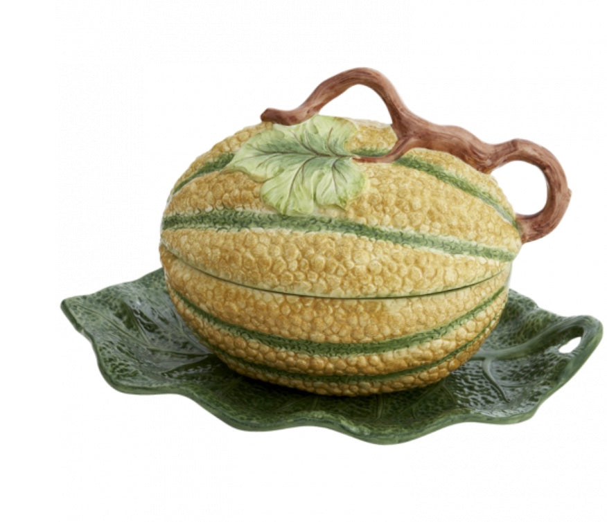 Large Melon Tureen with Underplatter by Mottahedeh
