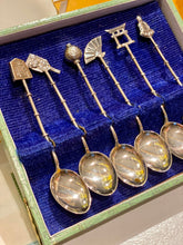 Load image into Gallery viewer, Curated Vintage Silver Charm Spoons with Asian Motifs
