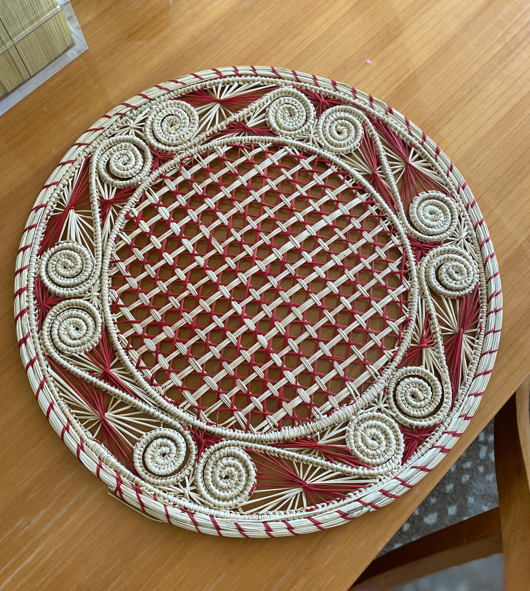 Caracoli Red Round Placemat By Klatso Home - Set of 6
