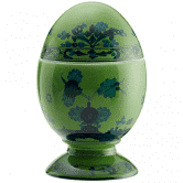 Oriente Italiano Small Malachite Covered Egg by Ginori 1735