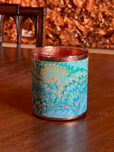 Load image into Gallery viewer, Peachy Blues Marble Pencil Cup by Shandell&#39;s
