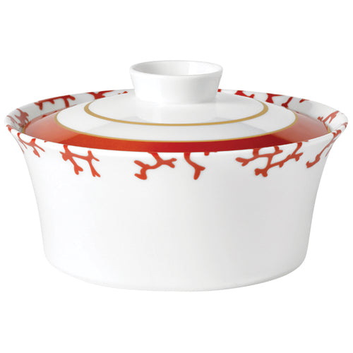 Cristobal Coral Covered Vegetable Dish By Raynaud